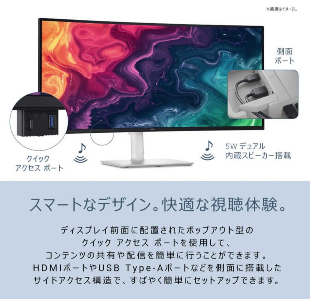 Dell S3425DW 使用イメージ