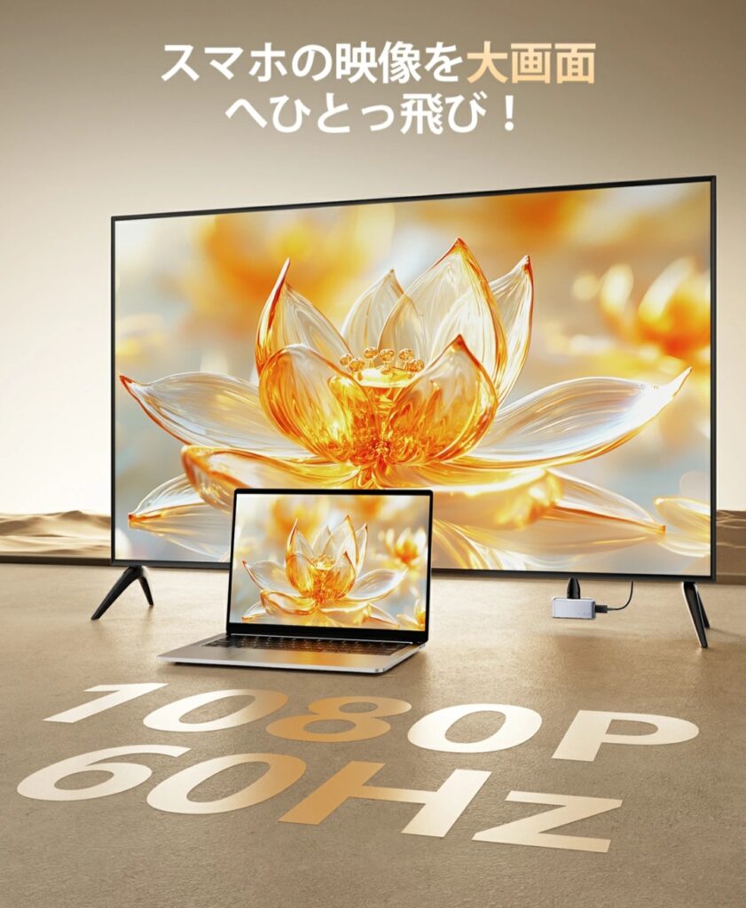 llano ワイヤレスHDMI 付属・構成イメージ