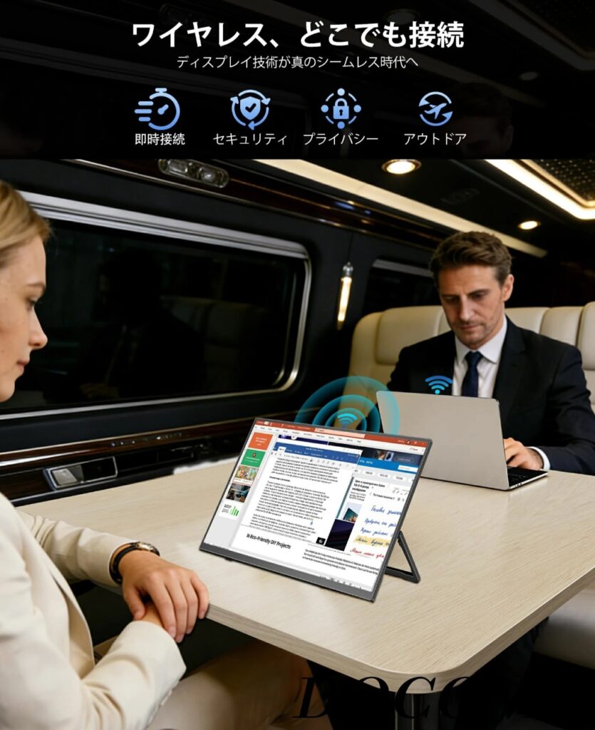 ワイヤレス モバイルモニター 使用イメージ