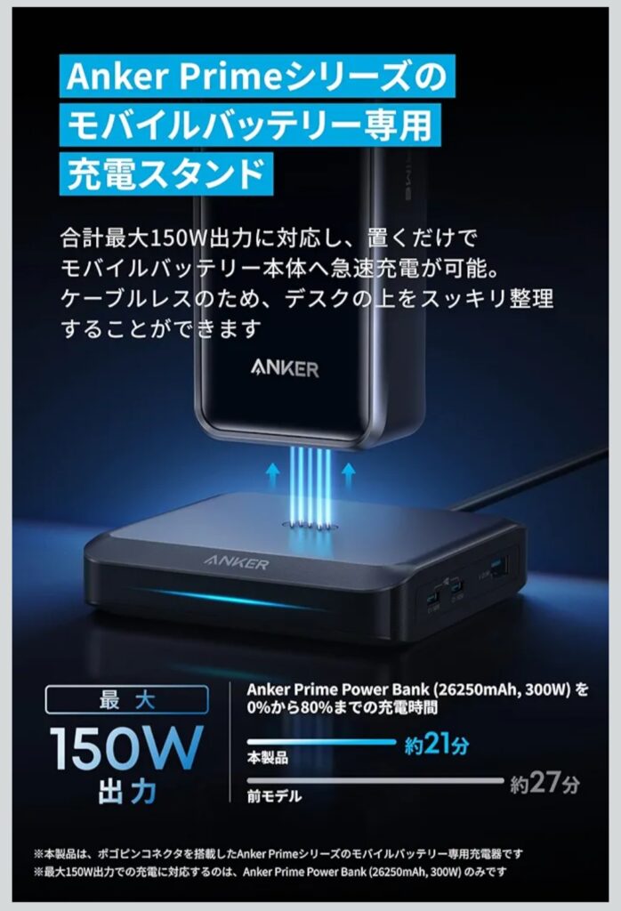 Anker Prime Charging Base (150W, 3 Ports)