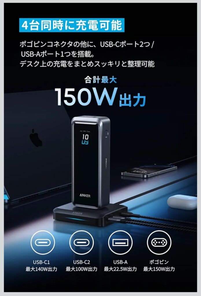 Anker Prime Charging Base 使用イメージ
