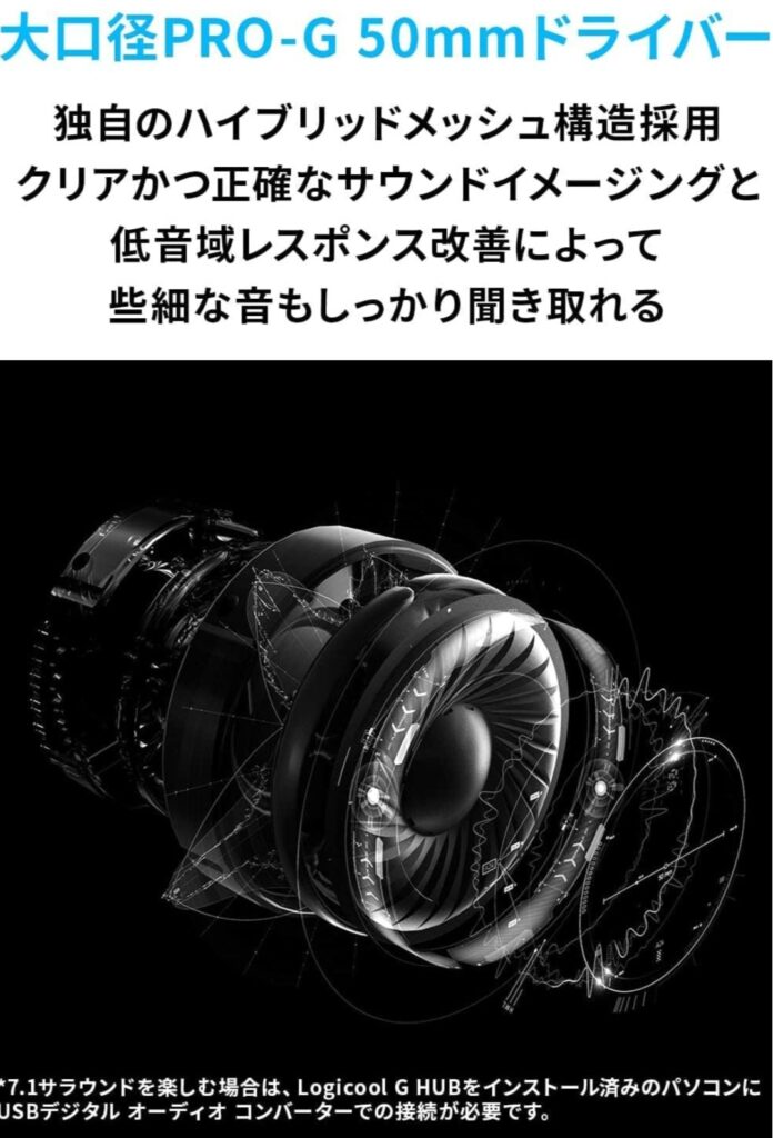 Logicool G PRO X 有線接続イメージ