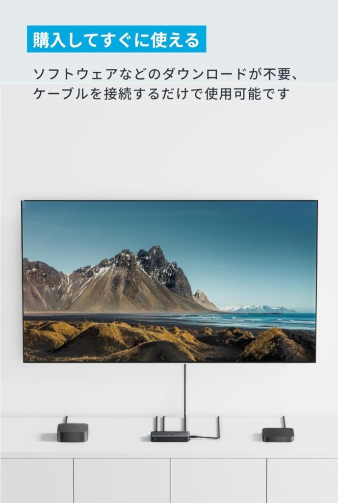 Anker HDMI Switch 本体と接続端子