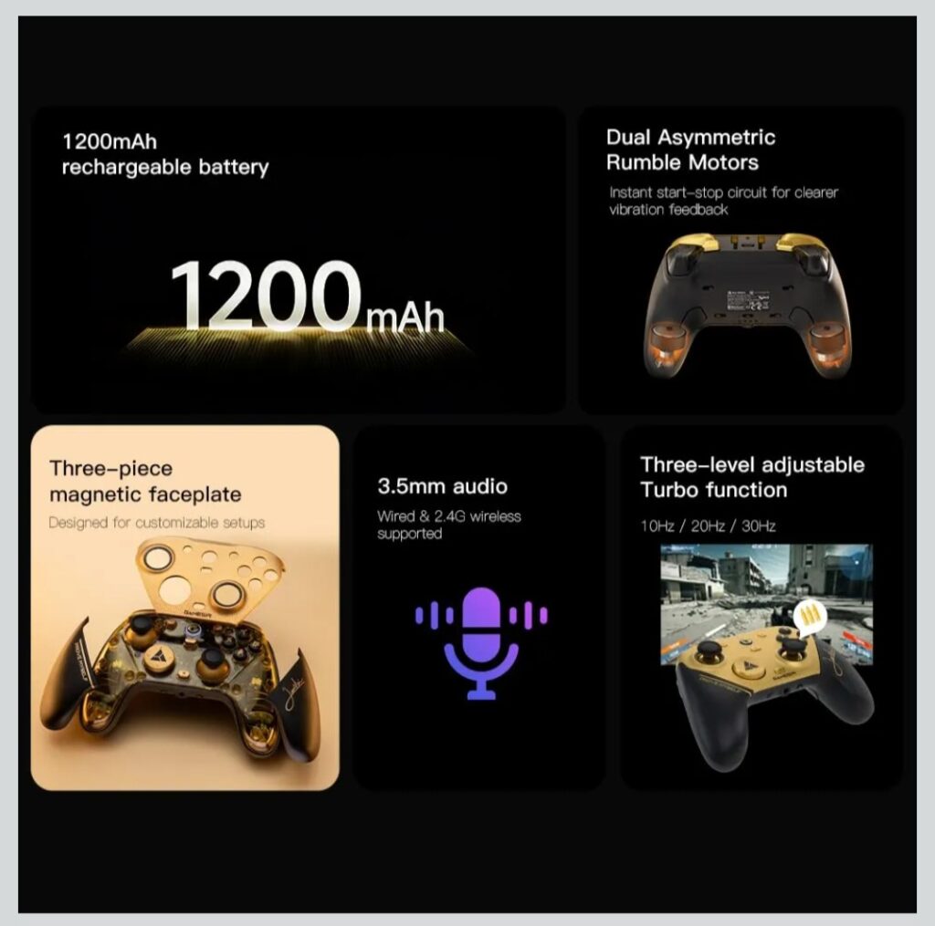GameSir G7 Pro 8K マクロボタン・背面配置イメージ