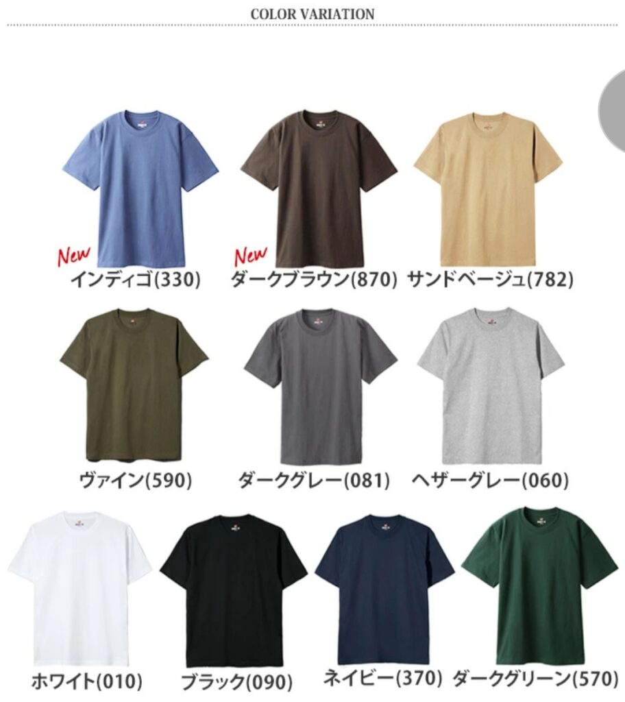 Hanes BEEFY-T Tシャツ 全体イメージ