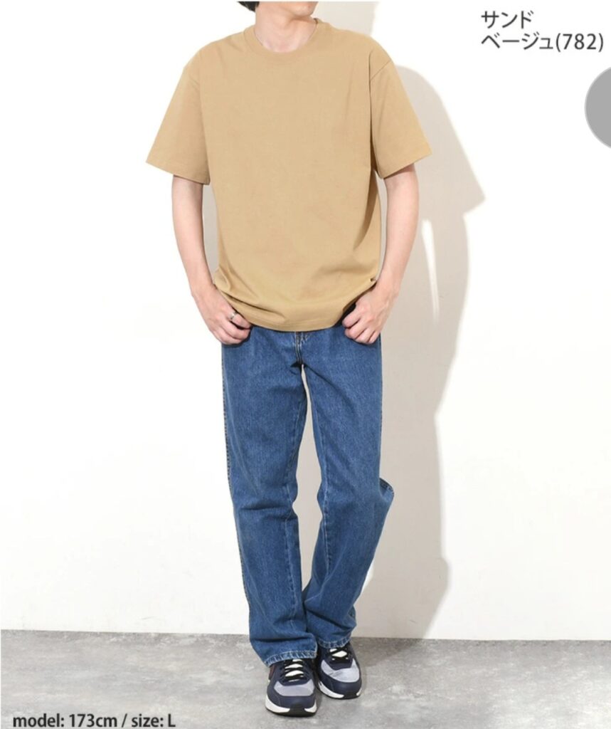 Hanes BEEFY-T 生地感と透けにくさイメージ