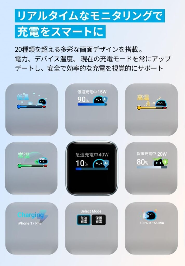 Anker Nano Charger 充電状況確認イメージ
