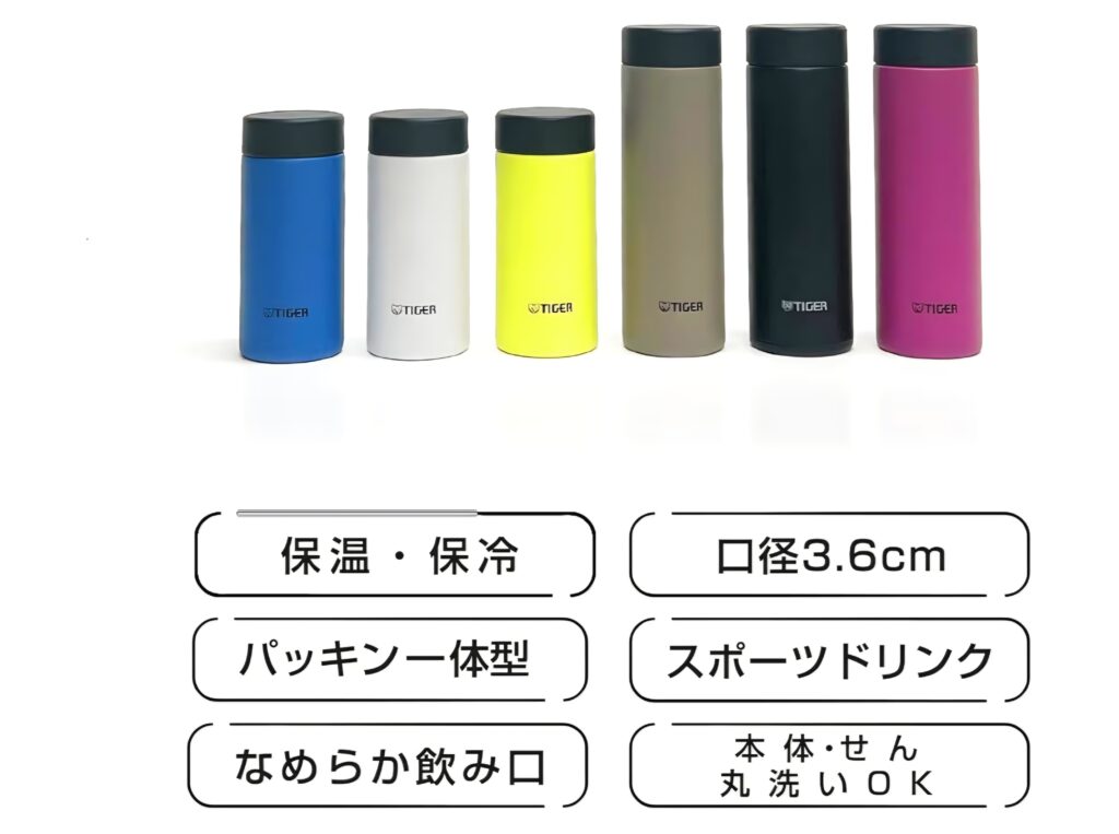タイガー 200ml ステンレスボトル サイズ感