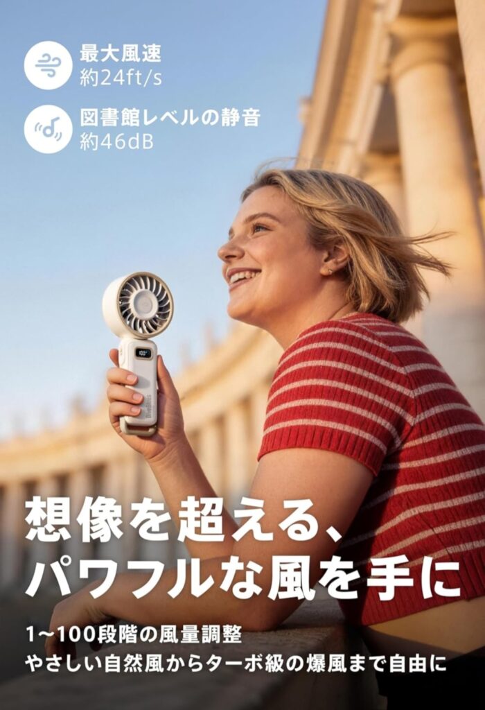 Diveblues Fanzy Fan 風量イメージ