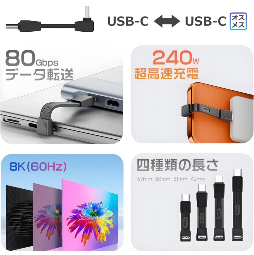 MSL FORCE USB-C変換アダプター デスク周り使用イメージ