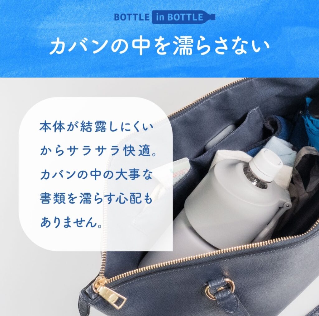 アトラス ペットボトルホルダー 通勤通学 持ち運びイメージ