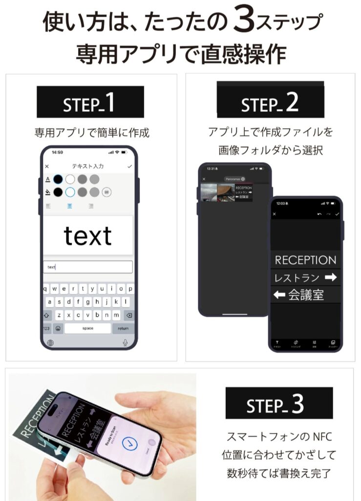 Santek EZ Sign NFC 電子ペーパー表示イメージ