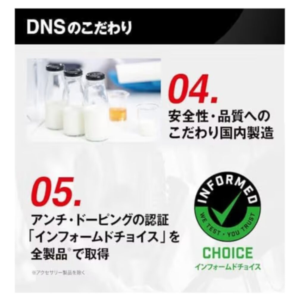 DNS ベータアラニン トレーニング前の補給イメージ