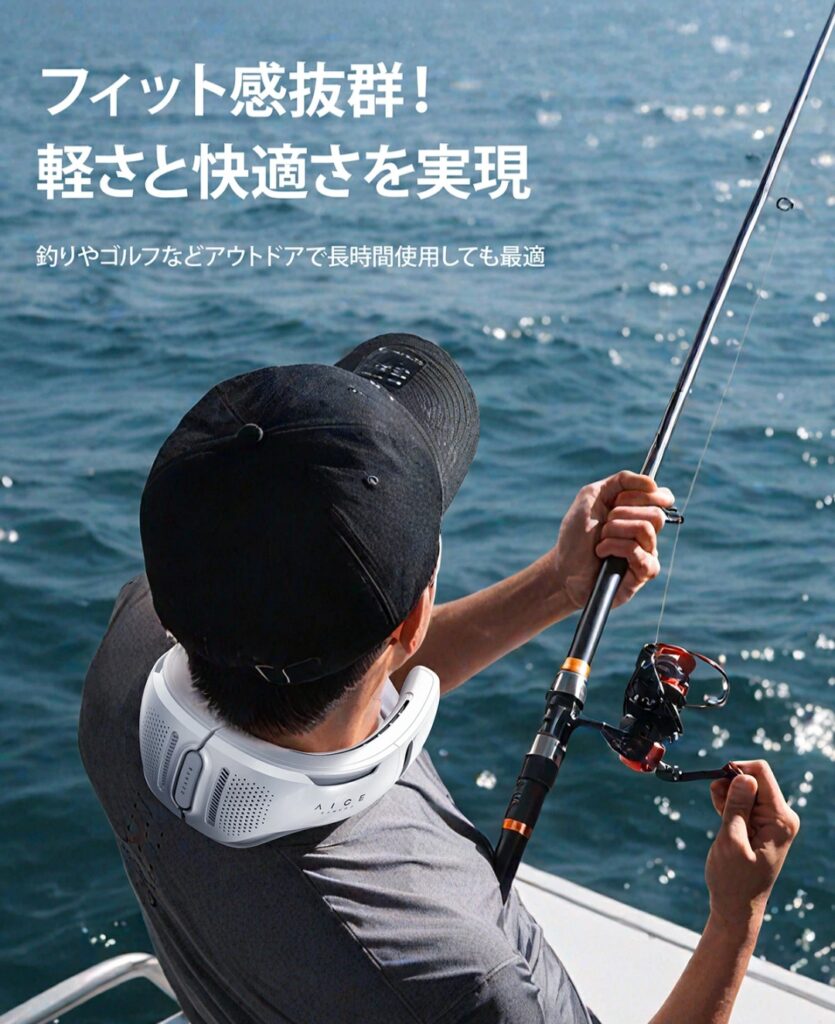 RANVOOネッククーラー 首にかけたイメージ